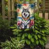 Alaskan Malamute Luau Garden Flag Mailbox Flag Decorative Yard Flag Banner Outside Patio Artwork Yard Flower Beds, Garden Size, Multicolor