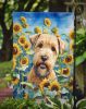 Wheaten Terrier in Sunflowers Garden Flag Mailbox Flag Decorative Yard Flag Banner Outside Patio Artwork Yard Flower Beds, Garden Size, Multicolor