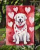 Great Pyrenees My Valentine Garden Flag Mailbox Flag Decorative Yard Flag Banner Outside Patio Artwork Yard Flower Beds, Garden Size, Multicolor