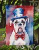 White Boxer Patriotic American Garden Flag Mailbox Flag Decorative Yard Flag Banner Outside Patio Artwork Yard Flower Beds, Garden Size, Multicolor