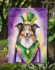 Collie King of Mardi Gras Garden Flag Mailbox Flag Decorative Yard Flag Banner Outside Patio Artwork Yard Flower Beds, Garden Size, Multicolor
