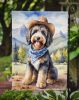 Bernedoodle Cowboy Welcome Garden Flag Mailbox Flag Decorative Yard Flag Banner Outside Patio Artwork Yard Flower Beds, Garden Size, Multicolor