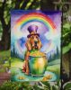 Bloodhound St Patrick's Day Garden Flag Mailbox Flag Decorative Yard Flag Banner Outside Patio Artwork Yard Flower Beds, Garden Size, Multicolor