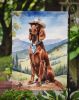 Irish Setter Cowboy Welcome Garden Flag Mailbox Flag Decorative Yard Flag Banner Outside Patio Artwork Yard Flower Beds, Garden Size, Multicolor