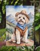Maltipoo Cowboy Welcome Garden Flag Mailbox Flag Decorative Yard Flag Banner Outside Patio Artwork Yard Flower Beds, Garden Size, Multicolor