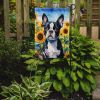 Boston Terrier in Sunflowers Garden Flag Mailbox Flag Decorative Yard Flag Banner Outside Patio Artwork Yard Flower Beds, Garden Size, Multicolor