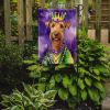 Irish Terrier King of Mardi Gras Garden Flag Mailbox Flag Decorative Yard Flag Banner Outside Patio Artwork Yard Flower Beds, Garden Size, Multicolor