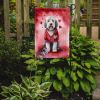 Old English Sheepdog My Valentine Garden Flag Mailbox Flag Decorative Yard Flag Banner Outside Patio Artwork Yard Flower Beds, Garden Size, Multicolor