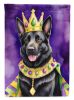 Black German Shepherd King of Mardi Gras Garden Flag Mailbox Flag Decorative Yard Flag Banner Outside Patio Artwork Yard Flower Beds, Garden Size