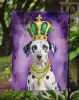 Dalmatian King of Mardi Gras Garden Flag Mailbox Flag Decorative Yard Flag Banner Outside Patio Artwork Yard Flower Beds, Garden Size, Multicolor