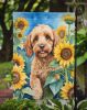 Cockapoo in Sunflowers Garden Flag Mailbox Flag Decorative Yard Flag Banner Outside Patio Artwork Yard Flower Beds, Garden Size, Multicolor