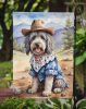 Bergamasco Sheepdog Cowboy Welcome Garden Flag Mailbox Flag Decorative Yard Flag Banner Outside Patio Artwork Yard Flower Beds, Garden Size