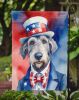 Irish Wolfhound Patriotic American Garden Flag Mailbox Flag Decorative Yard Flag Banner Outside Patio Artwork Yard Flower Beds, Garden Size