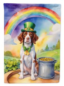Brittany Spaniel St Patrick's Day Garden Flag Mailbox Flag Decorative Yard Flag Banner Outside Patio Artwork Yard Flower Beds, Garden Size, Multicolor