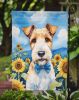 Fox Terrier in Sunflowers Garden Flag Mailbox Flag Decorative Yard Flag Banner Outside Patio Artwork Yard Flower Beds, Garden Size, Multicolor