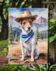 Jack Russell Terrier Cowboy Welcome Garden Flag Mailbox Flag Decorative Yard Flag Banner Outside Patio Artwork Yard Flower Beds, Garden Size