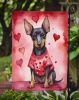 Manchester Terrier My Valentine Garden Flag Mailbox Flag Decorative Yard Flag Banner Outside Patio Artwork Yard Flower Beds, Garden Size, Multicolor