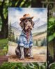 German Wirehaired Pointer Cowboy Welcome Garden Flag Mailbox Flag Decorative Yard Flag Banner Outside Patio Artwork Yard Flower Beds, Garden Size