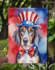 American English Coonhound Patriotic American Garden Flag Mailbox Flag Decorative Yard Flag Banner Outside Patio Artwork Yard Flower Beds, Garden Size