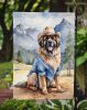 Leonberger Cowboy Welcome Garden Flag Mailbox Flag Decorative Yard Flag Banner Outside Patio Artwork Yard Flower Beds, Garden Size, Multicolor