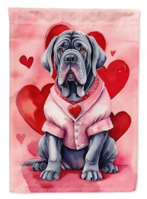 Neapolitan Mastiff My Valentine Garden Flag Mailbox Flag Decorative Yard Flag Banner Outside Patio Artwork Yard Flower Beds, Garden Size, Multicolor