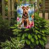 Airedale Terrier Luau Garden Flag Mailbox Flag Decorative Yard Flag Banner Outside Patio Artwork Yard Flower Beds, Garden Size, Multicolor