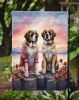 Saint Bernard Two Hearts Garden Flag Mailbox Flag Decorative Yard Flag Banner Outside Patio Artwork Yard Flower Beds, Garden Size, Multicolor