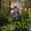 Papillon Two Hearts Garden Flag Mailbox Flag Decorative Yard Flag Banner Outside Patio Artwork Yard Flower Beds, Garden Size, Multicolor