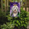 Old English Sheepdog King of Mardi Gras Garden Flag Mailbox Flag Decorative Yard Flag Banner Outside Patio Artwork Yard Flower Beds, Garden Size