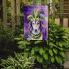 Borzoi King of Mardi Gras Garden Flag Mailbox Flag Decorative Yard Flag Banner Outside Patio Artwork Yard Flower Beds, Garden Size, Multicolor