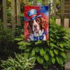 Brittany Spaniel Patriotic American Garden Flag Mailbox Flag Decorative Yard Flag Banner Outside Patio Artwork Yard Flower Beds, Garden Size