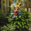 Irish Terrier in Sunflowers Garden Flag Mailbox Flag Decorative Yard Flag Banner Outside Patio Artwork Yard Flower Beds, Garden Size, Multicolor