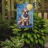 English Bulldog Happy Birthday Garden Flag Mailbox Flag Decorative Yard Flag Banner Outside Patio Artwork Yard Flower Beds, Garden Size, Multicolor