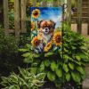 Tibetan Spaniel in Sunflowers Garden Flag Mailbox Flag Decorative Yard Flag Banner Outside Patio Artwork Yard Flower Beds, Garden Size, Multicolor