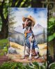 German Shorthaired Pointer Cowboy Welcome Garden Flag Mailbox Flag Decorative Yard Flag Banner Outside Patio Artwork Yard Flower Beds, Garden Size