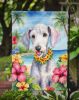 Bedlington Terrier Luau Garden Flag Mailbox Flag Decorative Yard Flag Banner Outside Patio Artwork Yard Flower Beds, Garden Size, Multicolor