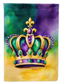 King's Mardi Gras Crown Garden Flag Mailbox Flag Decorative Yard Flag Banner Outside Patio Artwork Yard Flower Beds, Garden Size, Multicolor