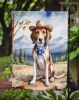 American Foxhound Cowboy Welcome Garden Flag Mailbox Flag Decorative Yard Flag Banner Outside Patio Artwork Yard Flower Beds, Garden Size, Multicolor