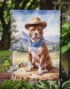 Staffordshire Bull Terrier Cowboy Welcome Garden Flag Mailbox Flag Decorative Yard Flag Banner Outside Patio Artwork Yard Flower Beds, Garden Size
