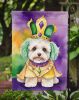 Maltipoo King of Mardi Gras Garden Flag Mailbox Flag Decorative Yard Flag Banner Outside Patio Artwork Yard Flower Beds, Garden Size, Multicolor