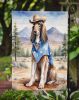 Afghan Hound Cowboy Welcome Garden Flag Mailbox Flag Decorative Yard Flag Banner Outside Patio Artwork Yard Flower Beds, Garden Size, Multicolor