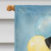 Black Pug Happy Birthday House Flag Large Porch Sleeve Pole Decorative Outside Yard Banner Artwork Wall Hanging, Polyester, House Size, Multicolor