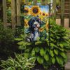 Portuguese Water Dog in Sunflowers Garden Flag Mailbox Flag Decorative Yard Flag Banner Outside Patio Artwork Yard Flower Beds, Garden Size