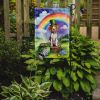 English Foxhound St Patrick's Day Garden Flag Mailbox Flag Decorative Yard Flag Banner Outside Patio Artwork Yard Flower Beds, Garden Size, Multicolor
