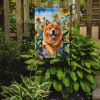 Finnish Spitz in Sunflowers Garden Flag Mailbox Flag Decorative Yard Flag Banner Outside Patio Artwork Yard Flower Beds, Garden Size, Multicolor