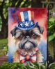 Brussels Griffon Patriotic American Garden Flag Mailbox Flag Decorative Yard Flag Banner Outside Patio Artwork Yard Flower Beds, Garden Size