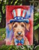 Irish Terrier Patriotic American Garden Flag Mailbox Flag Decorative Yard Flag Banner Outside Patio Artwork Yard Flower Beds, Garden Size, Multicolor