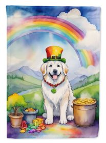 Great Pyrenees St Patrick's Day Garden Flag Mailbox Flag Decorative Yard Flag Banner Outside Patio Artwork Yard Flower Beds, Garden Size, Multicolor