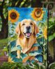 Golden Retriever in Sunflowers Garden Flag Mailbox Flag Decorative Yard Flag Banner Outside Patio Artwork Yard Flower Beds, Garden Size, Multicolor