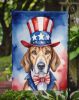 English Foxhound Patriotic American Garden Flag Mailbox Flag Decorative Yard Flag Banner Outside Patio Artwork Yard Flower Beds, Garden Size